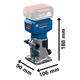 Bosch Fresadora 18v 1/4  Glf 18v-8 (sin Bateria - Sin Cargador) - Vista 3