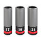 Milwaukee Set  3 Tubos De Impacto 17 - 19 - 21 Mm - Vista 1