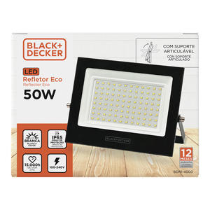 Reflector Led  50 Watts 4000 Lum. 6500k Black+decker