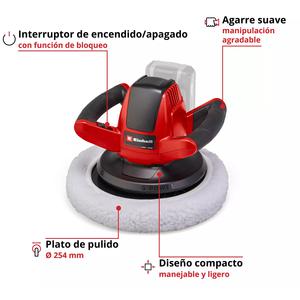 Einhell Pulidora 18v Ce-cb 18/254 Li Solo (sin Bateria - Sin Cargador)