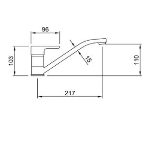 Peirano Griferia Monocomando Mesada Cocina Dique