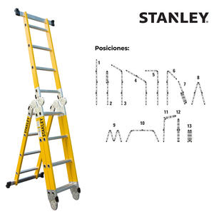 Stanley Escalera Articulada Dielectrica Aluminio 4x4