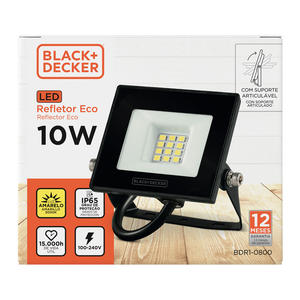 Reflector Led  10 Watts 800 Lum. 6500k Black+decker
