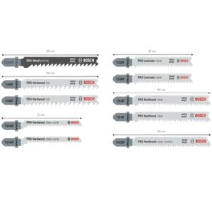 Bosch Set  10 Hoja Sierra Caladora Corte Madera Y Laminados