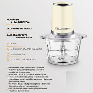 Lusqtoff - Picadora 600w 2000ml Vidrio
