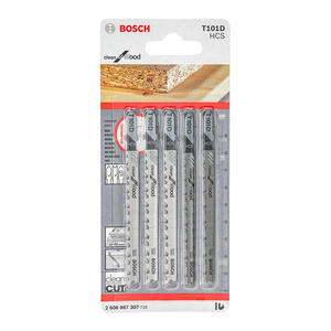 Bosch Hoja Sierra Caladora T101d Madera X 5 Unidades
