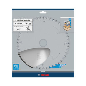 Bosch Disco Sierra Ingletadora Multimaterial 10" (254mm) 80 Dientes Eje 16mm 5/8
