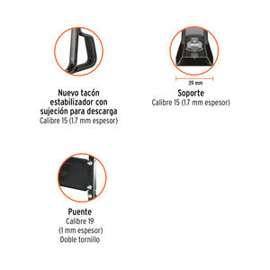 Truper Carretilla Bandeja Plastica 175 Lts Doble Rueda -  Negra 82 X 104 X 55 Cm