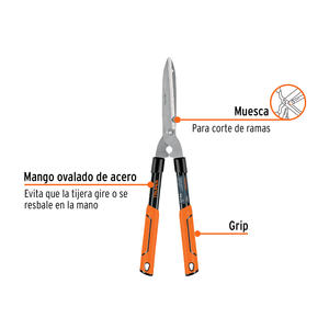 Truper Tijera Poda Cortacercos 53 Cm Ligera Mangos Tubulares