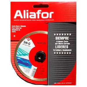 Aliafor Disco Continuo Diamantado Para Vidrio 115 Mm 4-1/2"