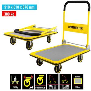 Crossmaster Carro Plataforma Capacidad 300 Kg