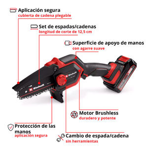 Einhell Set Motosierra De Mano 18v Ge-ps 18/15 Li + Bateria + Cargaor + Bolso