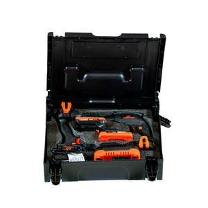 Lusqtoff Kit Atornillador Taladro Percutor 18v + Atornillador C/ Tope Durlock 18v (2 Baterias / Cargador ) + Maletin - Black Series