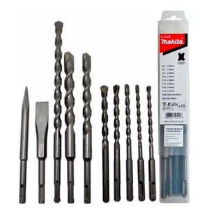 Makita Set 10 Piezas Mechas Widia - Cincel Y Punta Sds Plus