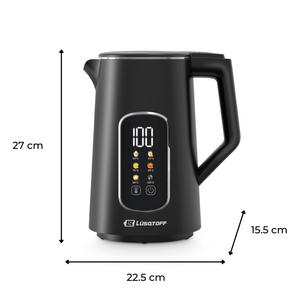 Lusqtoff - Pava Electrica 1,7l Negra Con Display Lq-pv806