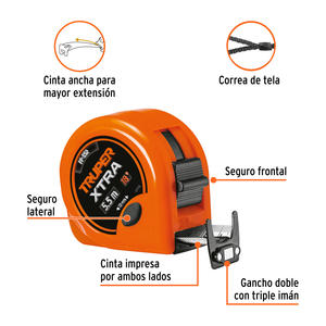 Truper Cinta Metrica  5,5 Mts X 2,7 Cm De Fleje