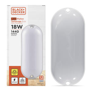 Plafon Tortuga Rectangular 18w 1440lm Calida Black+decker