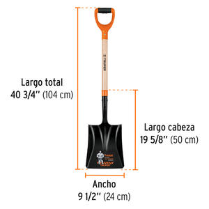 Truper Pala Ancha Cuadrada Puño Y T-2000