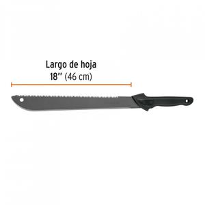 Truper Machete 18" Doble Filo Cacha Inyectada Con Funda