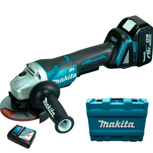 Makita Amoladora 115mm Inalamb. 18v Sin Carb. 8500rpm 1 Bat - Cargador - Maletin