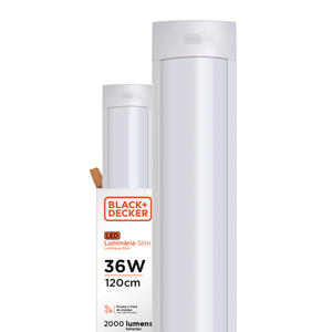 Luminaria Slim Led 36w Black+decker 6500k 2000lm 1200x65x23mm