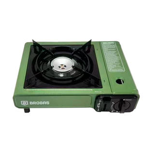 Brogas Anafe 1 Hornalla P/ Cartucho Gas Butano 227 Gr. Con Valija Verde