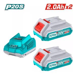 Total Atornillador Impacto 20v 1/4" Sin Carbones (2 Baterias - Cargador)