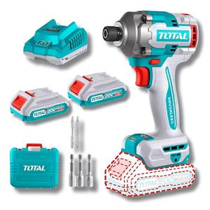 Total Atornillador Impacto 20v 1/4" Sin Carbones (2 Baterias - Cargador)
