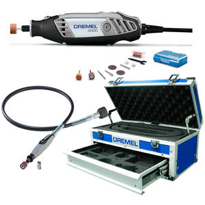 Dremel  Combo Minitorno 3000 C/10 + Eje Flexible + Maletin Aluminio