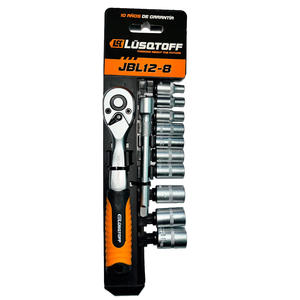 Lusqtoff Set  12 Piezas Tubos Y Crique Encastre 1/4 De 4 A 13 Mm