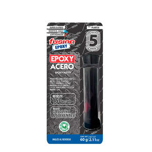 Fusion Epoxy Plastilina Acero Barra Integrada X  60 Gr