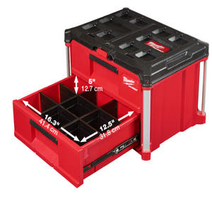 Milwaukee Maletin 2 Cajones 56 X 41 X 36 Cm Packout Drawer Tool Box