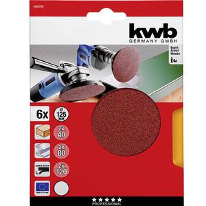 Kwb Disco Lija 125mm Con Velcro Para Respaldo X 6 Unidades