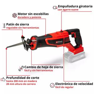 Einhell Sierra Sable 18v Tp-ap 18/28 Li Solo (sin Bateria - Sin Cargador)