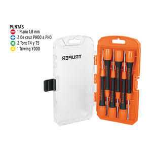Truper Set   6 Destornilladores Electronica Precision Relojero