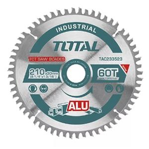Total Disco Sierra Ingladora 210 Mm X 60 Dientes Para Aluminio