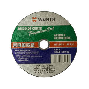 Wurth Disco De Corte 180 X 1,6 X 22,23