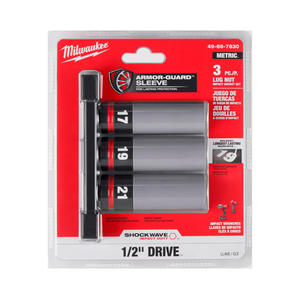 Milwaukee Set  3 Tubos De Impacto 17 - 19 - 21 Mm