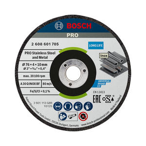 Bosch Disco Desbaste 76 Mmx4x10 Mm Para Gws 12v-76 (x2 Unidades)