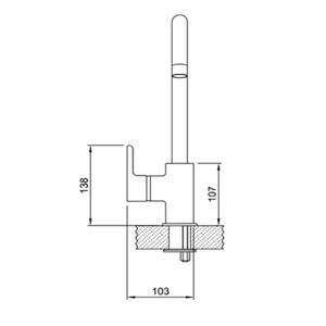 Peirano Griferia Monocomando De Cocina 20-162 Adra