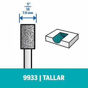 Dremel 9933 Fresa De Carburo Y Dientes Abrasivo 7.9 Mm Vidrio