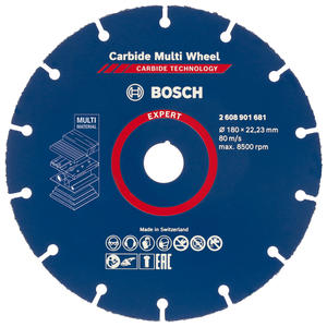 Bosch Disco Multiproposito P/amol Corte Mad. Metal. Pvc  180x22.23mm