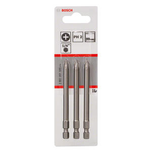 Bosch Punta Atornillar Phillips Ph2 X  89mm (3 Unidades)
