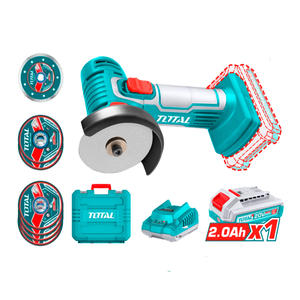 Total Mini Amoladora 76 Mm 3" 20v ( 2 Bateria 2ah - Cargador) + Maletin