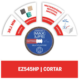 Dremel Max Life Ez545hp Disco De Corte Diamantado 1-1/2" Multimaterial