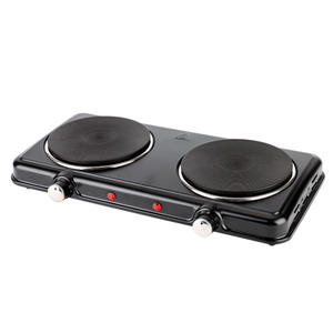 Anafe 2 Hornalla 2000w Electrico Negro