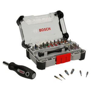 Bosch Set  42 Puntas Y Atornillador Manual