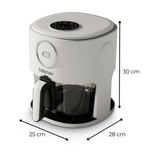Lusqtoff Freidora De Aire 5,5l 1200w Pantalla Digital Tactil Bandeja Vidrio