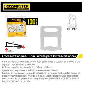 Crossmaster Arco Nivelador Ceramica / Porcelanato X 100 Unidades