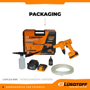 Lusqtoff Combo Hidrolavadora + Aspiradora 18 V (2  Baterias - Cargador)